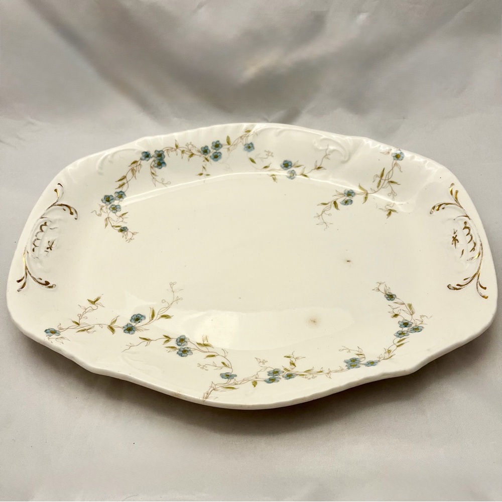 Johnson Bros. Oval Floral Platter, Early 20th Century, Antique
